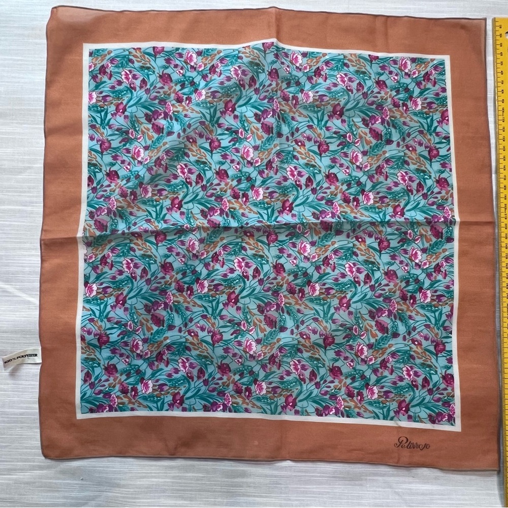 Vintage Floral Petirrojo Scarf Made in Italy